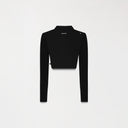 APRILE CROP TOP WOMEN BLACK