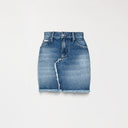 FLORA SKIRT WOMEN BLUE DENIM