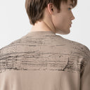 GIBBON T-SHIRT OVERSIZED MEN TAUPE GRAY