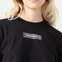 KISWA CROP TOP WOMEN BLACK METEORITE