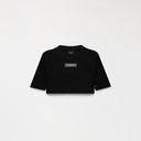 KISWA CROP TOP WOMEN BLACK METEORITE